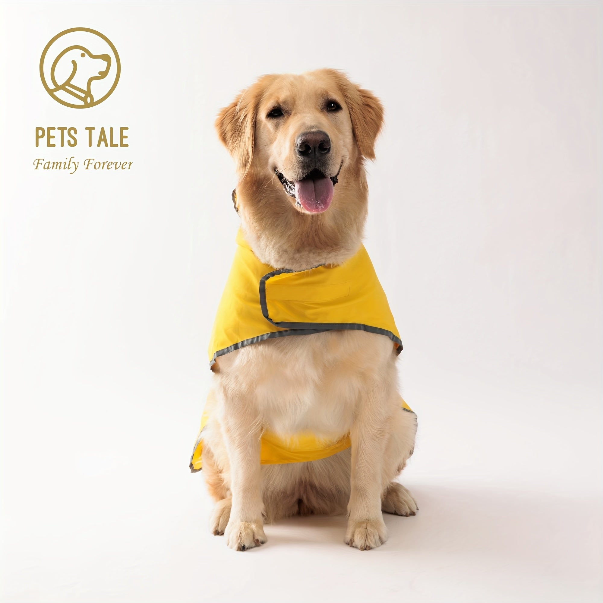 1pc PETS TALE Reversible Dog Raincoat, Polyester Pet Jacket with Duck Print, Machine Washable, Adjustable Straps for Small to Extra Large Breeds