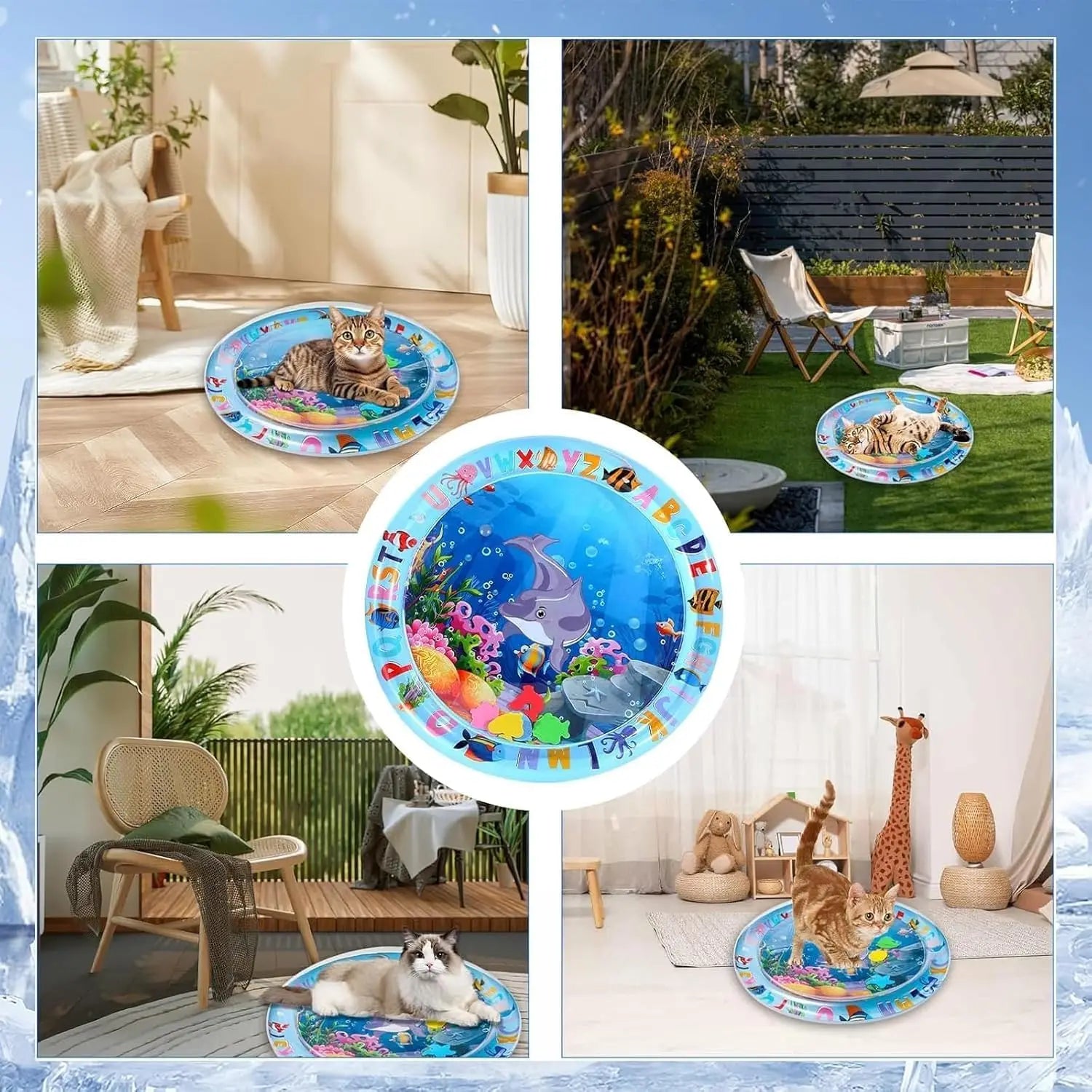 Wag N Splash Water Play Mat For Pets Cooling Pad For Hot Days
