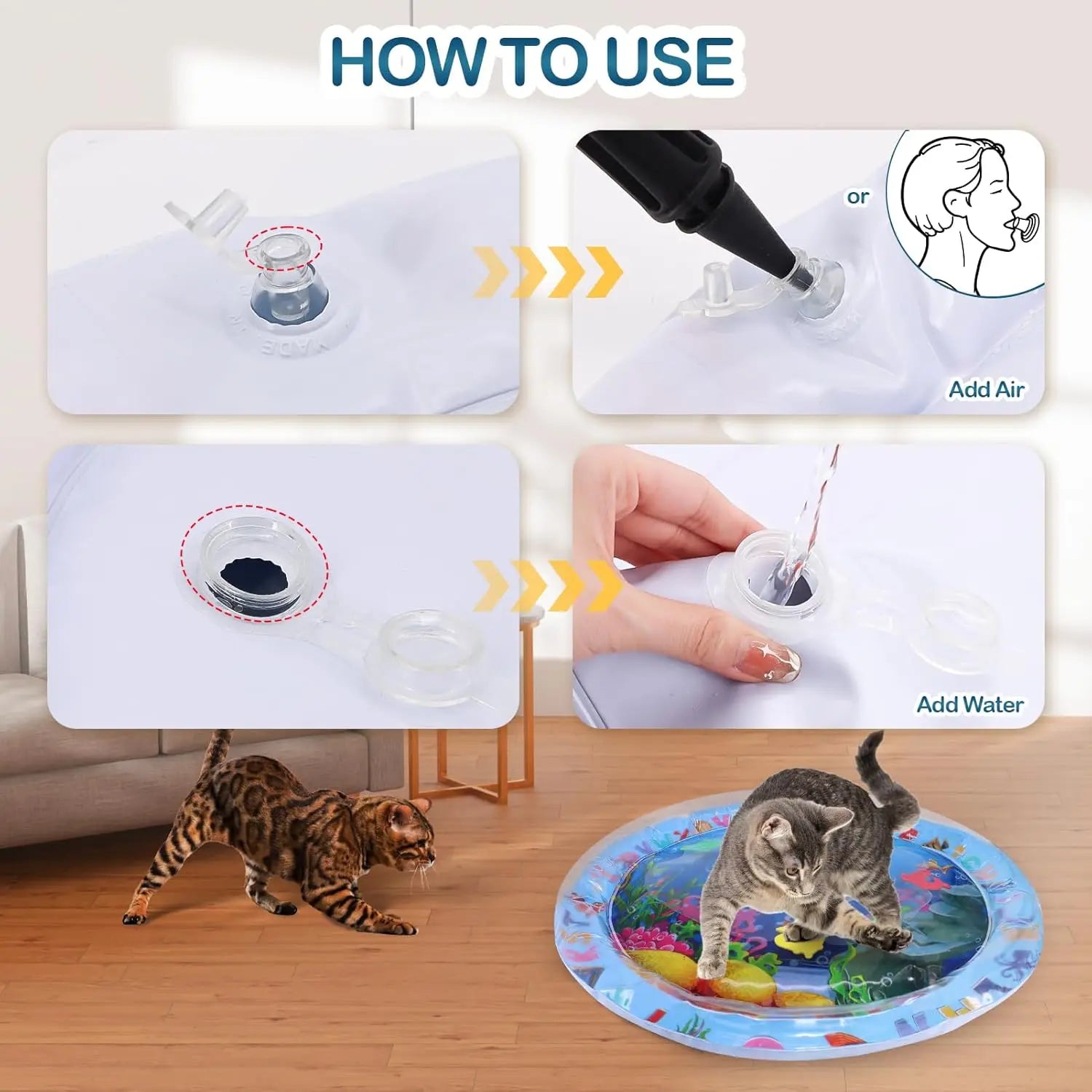 Wag N Splash Water Play Mat For Pets Cooling Pad For Hot Days